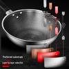 ASD Honeycomb Non-Stick Flat Bottom Stainless Steel Wok