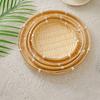 3Pcs/Set Bamboo Round Storage Tray Fruit Handwoven Vegetable Container Cake Plate Basket Kitchen