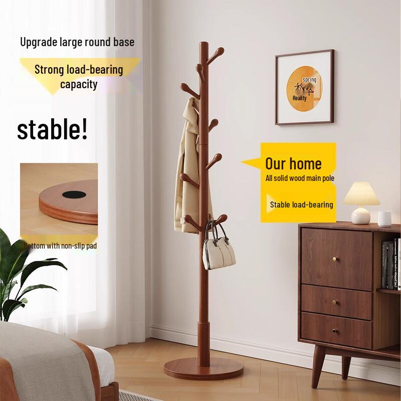 Freistehender Kleiderständer aus Massivholz