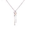 Sterling Silver Floral Necklace for Women - New Chinese Style, Elegant Clavicle Chain Pendant, Ideal Gift for Girlfriend