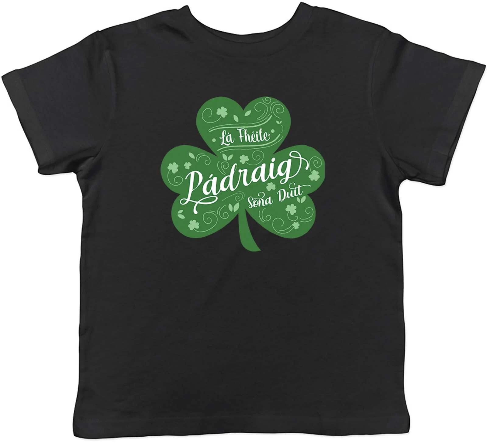 

St Patrick s Day Kids T-Shirt La Fheile Padraig Gaelic Childrens Boys Girls Gift 110