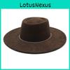 British Style Wool Felt Hat With Large Brim And Vintage Design For Women