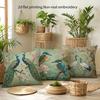 1/4 pz Copricuscini Decorativi Vintage Stile Cinese Floreali e Uccelli Pavone Gru Martin Pescatore Decorazioni per la Casa Federe per Cuscini Copricuscino