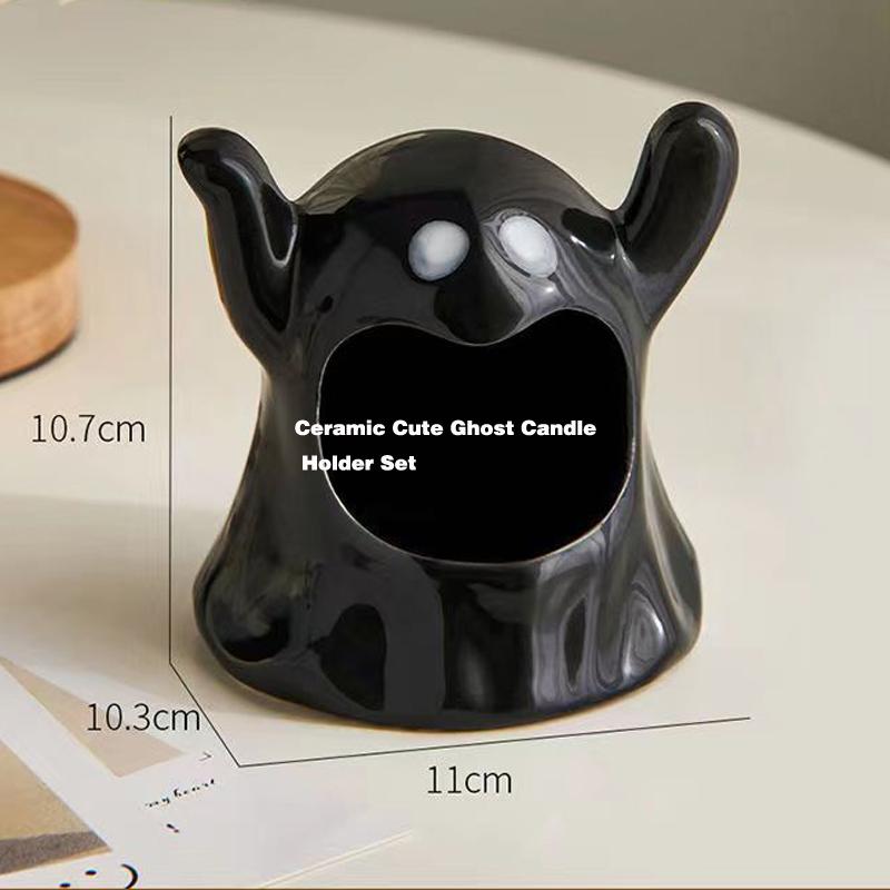 Halloween Geist Kerzenständer Niedlicher Geist Kreativ Restaurant Tischplatte Aromatherapie Kerze Dekoration Atmosphärendekoration