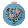 1pc Valentine's Day Blue Embroidery DIY Fabric Craft Set with Tools