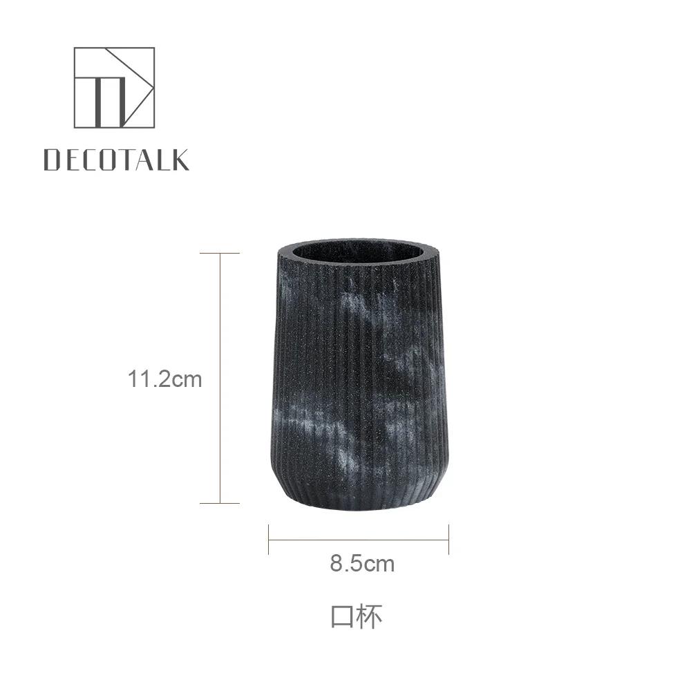 1pc Sandstone Bathroom Toiletries Gargle Cup Storage Tray Handwashing Table Ornament Toothbrush Holder Bathroom Accessories