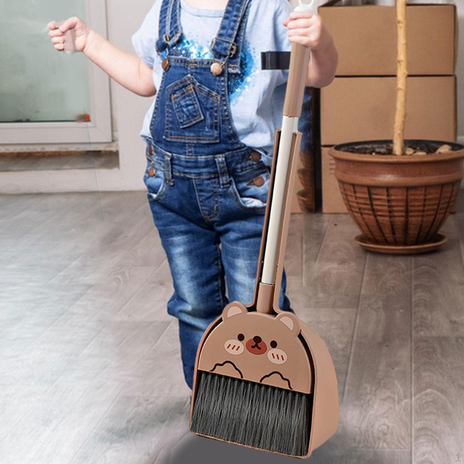 Детский набор для уборки: метла и совок, Забавный игровой набор для уборки дома для детей Bear