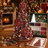 Colorful Beads DIY Beaded Christmas Tree Kit Educational Handmade Tabletop Christmas Tree Set Star Topper Faux Pearl