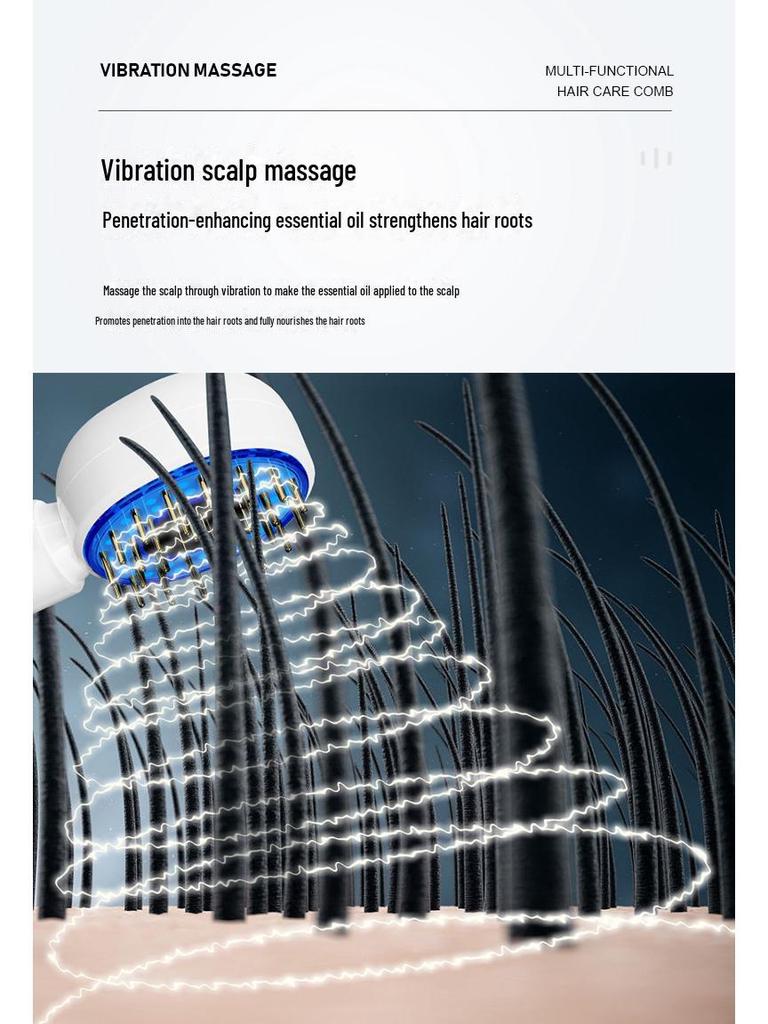 Red Light Scalp Massager & Hair Growth Comb with Essence Applicator for Anti-Hair Loss