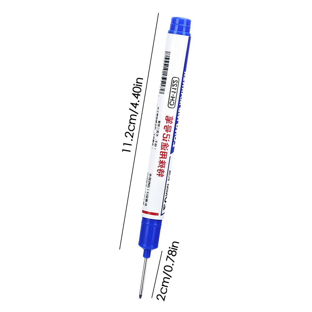 10pcs 20MM Red/Black/Blue Ink Long Head Markers Bathroom Woodworking Decoration Multi-purpose Deep Hole Marker Pens