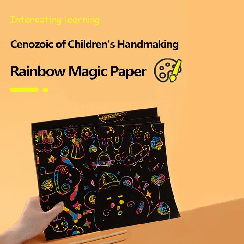 16k Scratch Book Children's Educational Colorful Scratch Paper DIY Handmade Creative Painting Scratch Painting