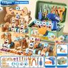 Fai da te Dado Mano Smontaggio Montaggio Puzzle Avvitamento Simulato Cassetta degli Attrezzi Giocattolo Educativo Precoce per Bambini Giocattoli Blocchi ad Inserimento di Forme per Ragazzi