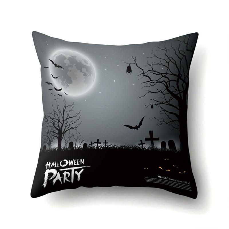 Halloween Polyester Pillowcase Car Pumpkin Sofa Cushion Cover Office Home Living Room Pillowcase
