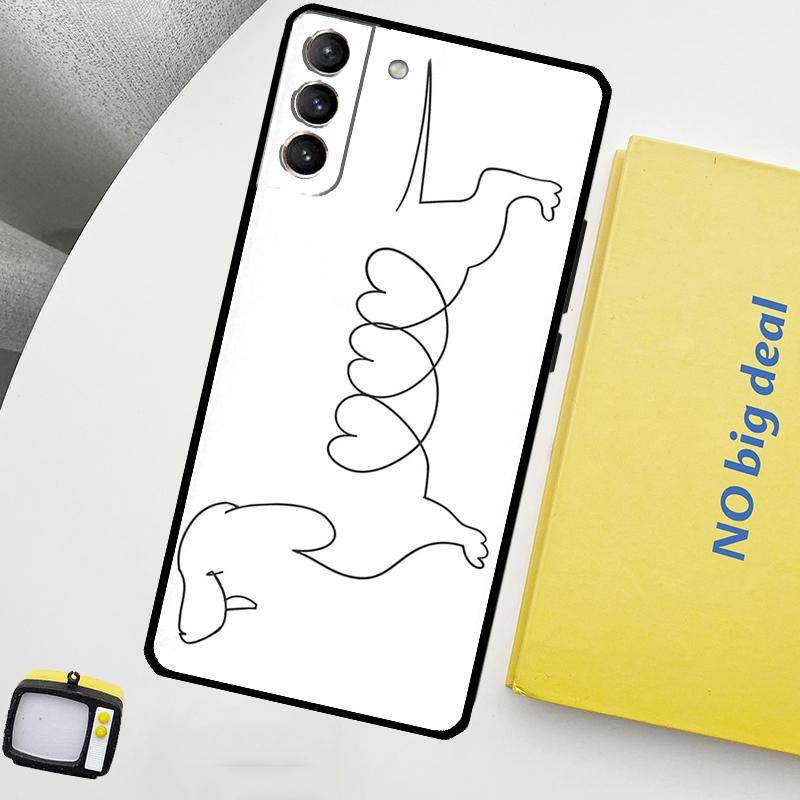 Dackel Hund Handyhülle Für Samsung Galaxy S25 S26 Ultra S21 S22 S23 S24 Ultra S10 S20 Plus S25 FE Hülle