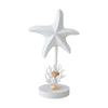 Starfish Figurine Collection Nautical Rustic, Desktop Ornament, Decorative Statue, Wood Sculpture for Bookshelf Entrance Decor