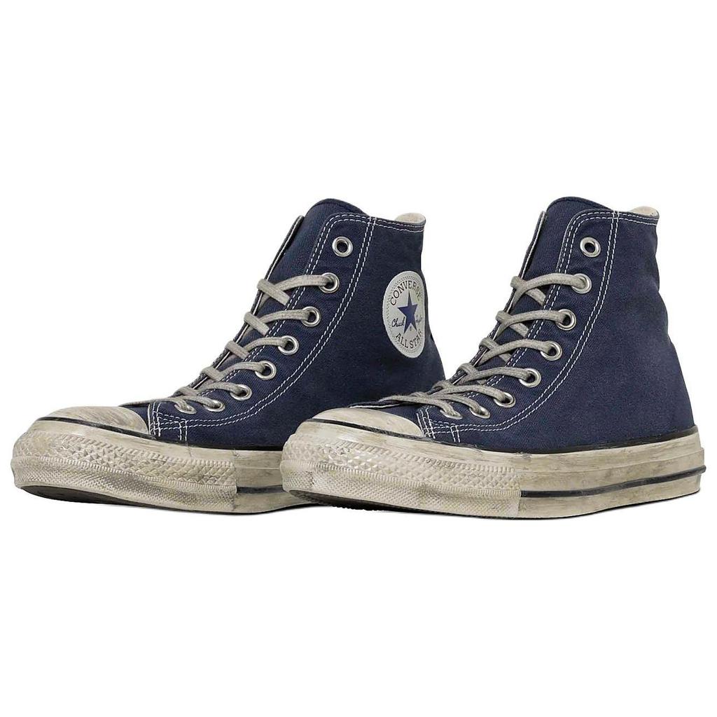 Converse All Star Aged Hi Comfortable Versatile High Top Canvas Shoes Unisex Sneakers Navy-Blue 31314080