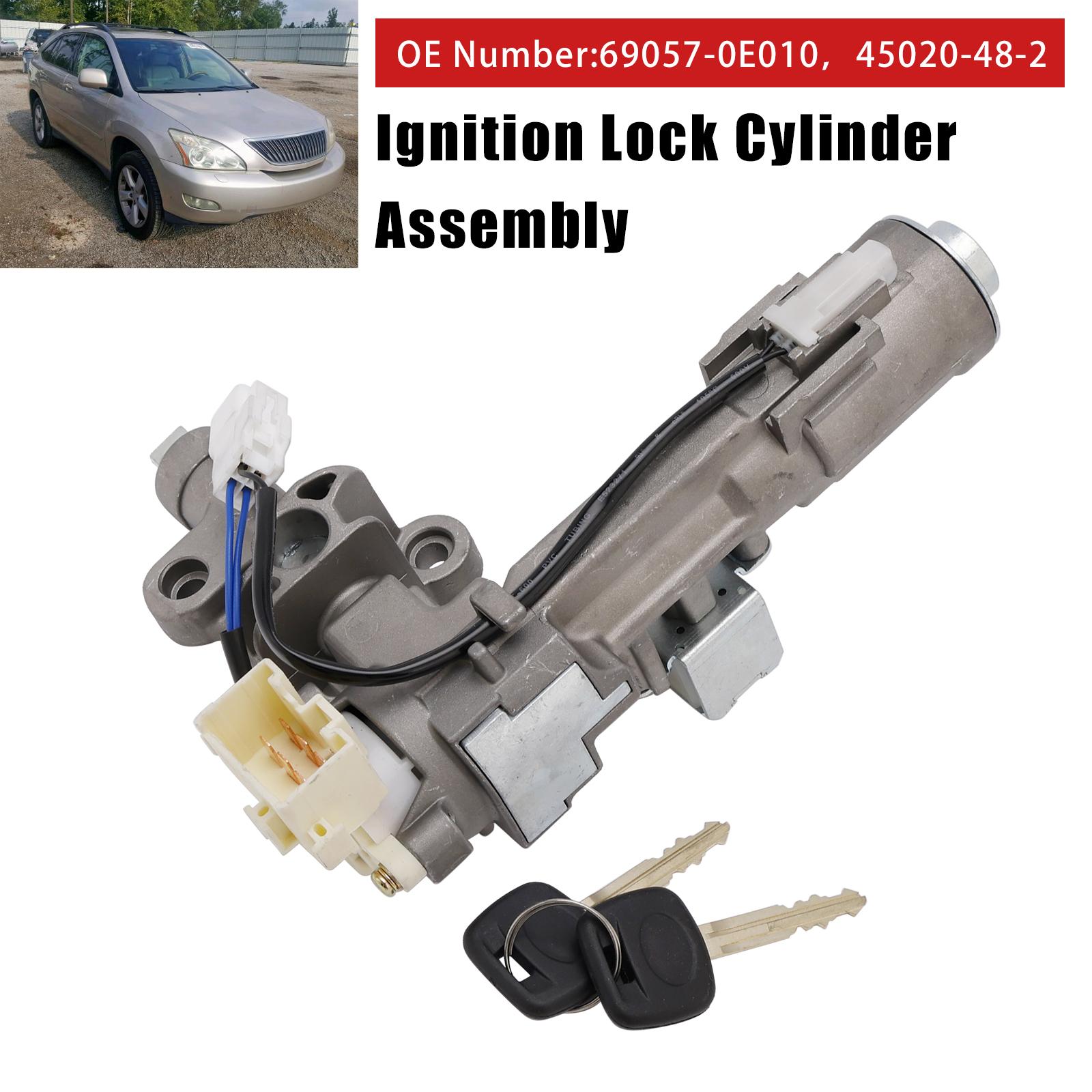 Ignition Lock Cylinder Assembly 2 Keys 69057-0E010 For RX330 RX350 RX400H 04-09