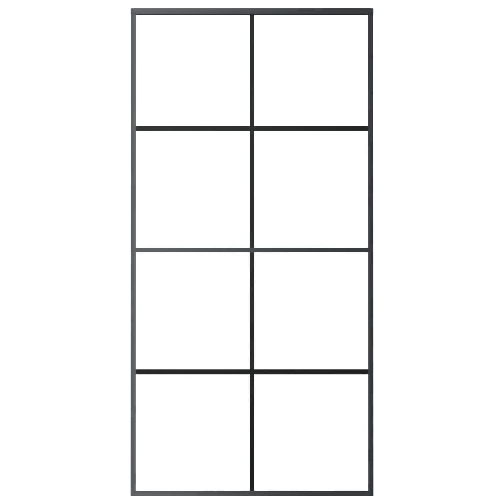 Vidaxl Drzwi Przesuwne A Akcesoriami, 102,5X205 Cm, Esg I Aluminium