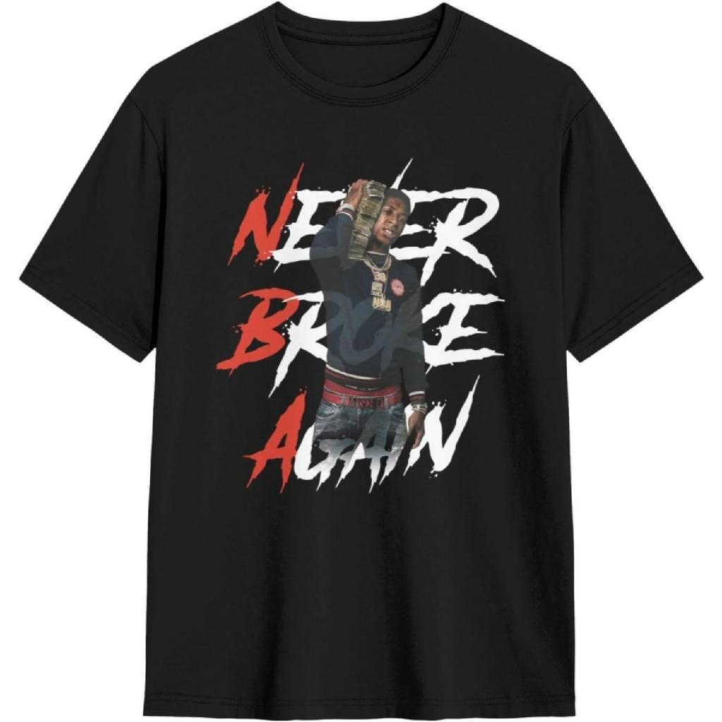 JOISOMI Short Sleeve T-Shirt Never Broke Again Casual Shirts Crew Neck T-Shirt Athletic Shirts