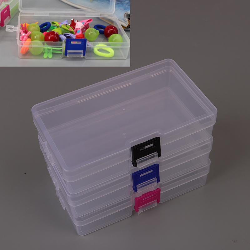 Clear Plastic Storage Box Jewelry Tool Craft Container Beads Organizer Container