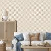 Checkerboard Wallpaper White and Beige for Living Room and Bedroom 50x1000