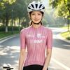 Womens Road Bike Cycling Jersey Short Sleeve Breathable SBS Zip Seamless Cuff Shirt
