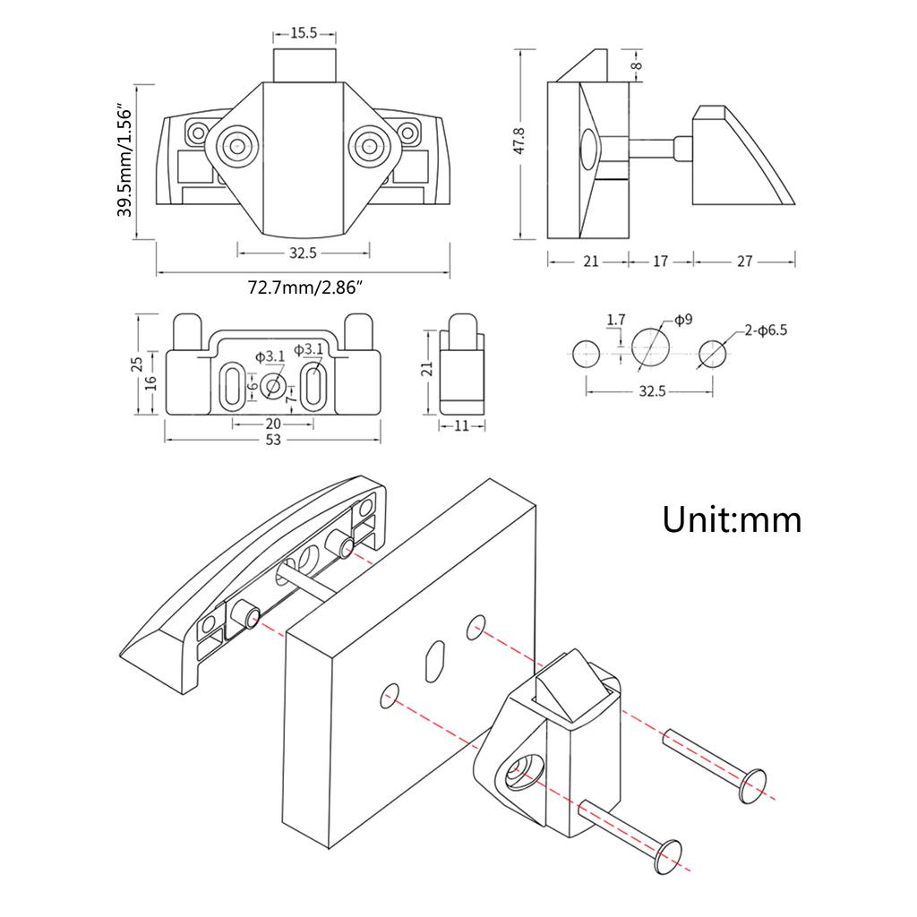 Încuietoare dulap cu tragere rezistentă Încuietoare sertar ușor de utilizat Încuietoare dulap versatilă pentru casă Protejarea articolelor cu ușurință