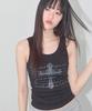 FANCY CLUB Front Cross Sleeveless (Black) F25Qb113