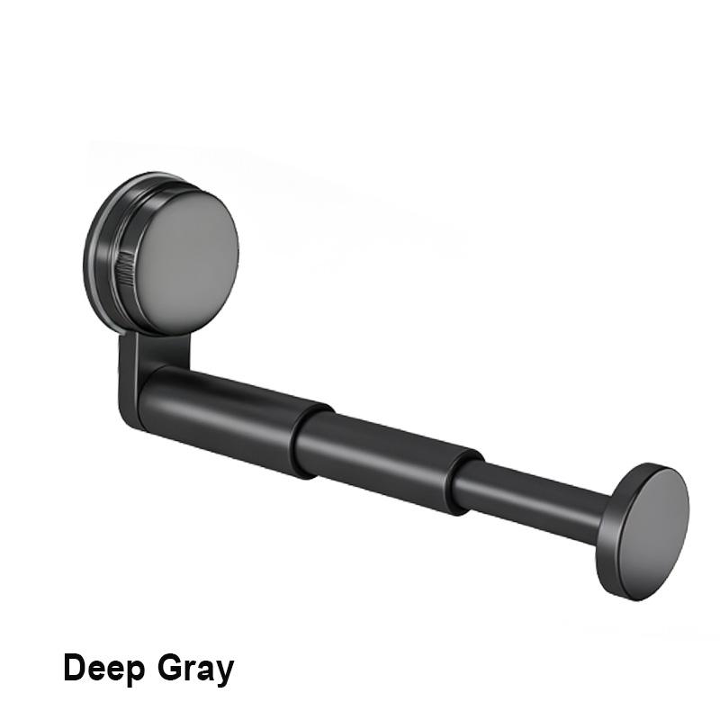 KEBIDU Telescopische Zuignap Kledingstang Zonder Boren, 5KG Zware Belasting Roestvrij Wandhanger Stang voor Badkamer Kledingkast Tas Paraplu Sjaal Opberging Deep Gray grijs