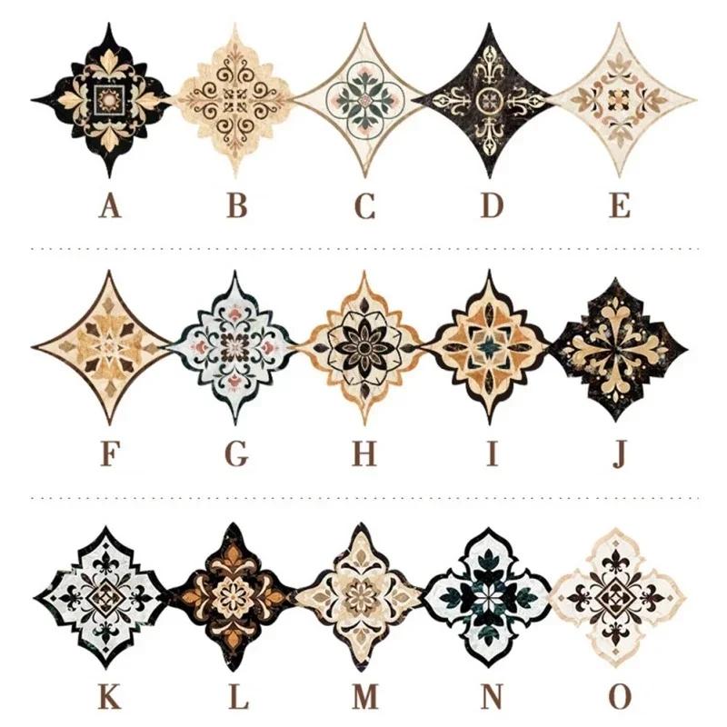 21pcs Removable Floor Sticker Tile Diagonal PVC Ceramic Stickers Living Room Bathroom Sticker Self Adhesive Home Decoration