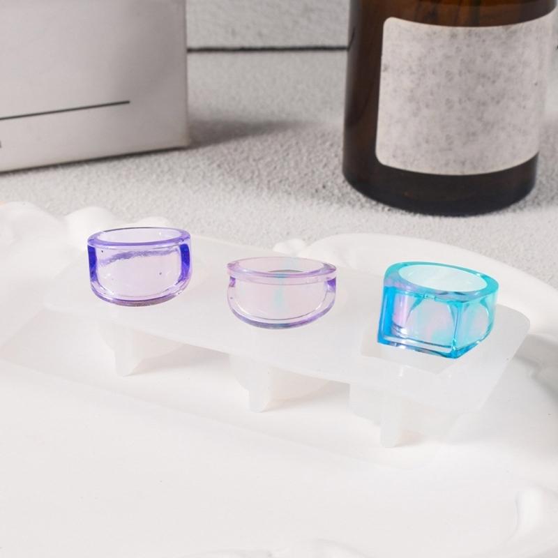 Triple Linked Ring Silicone Molds Artistic Silicone Ring Molds Unique Rings Mold for Custom Resin Jewelry Crafting