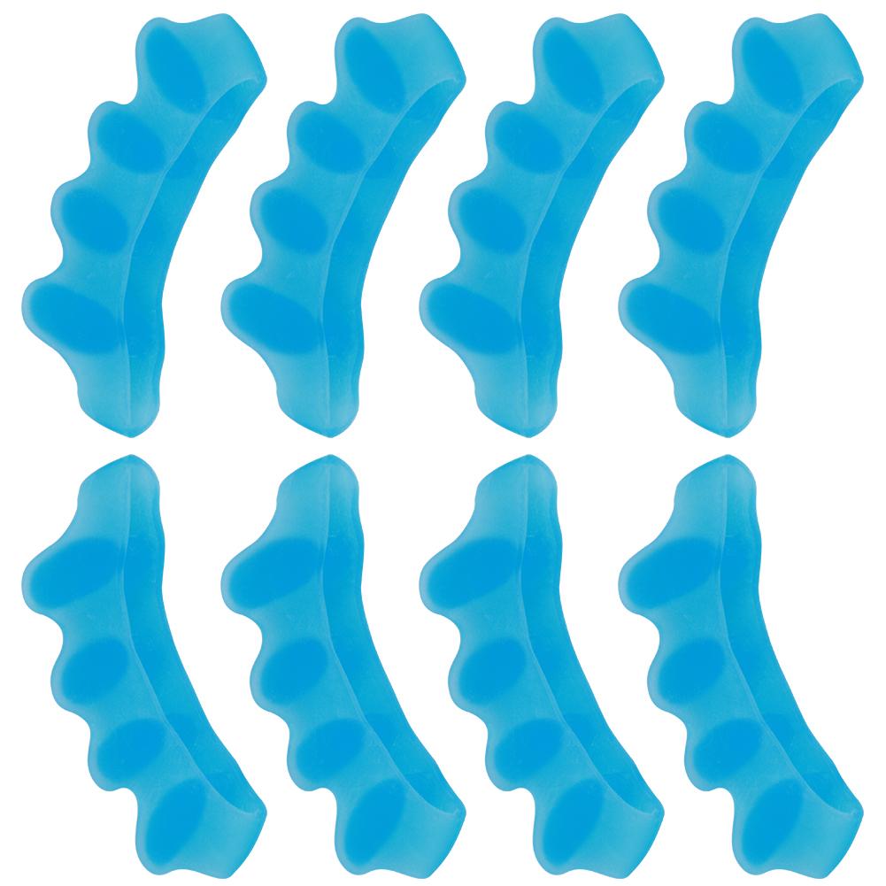 4 Pairs Toe Separator Silica Gel 2‑Toe Seperater Correction Bunion Pain Relief Orthotics ToolBlue Average Size