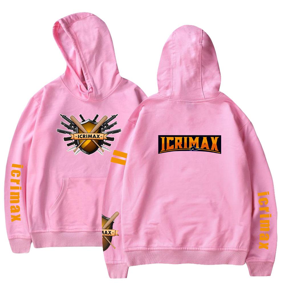 

Толстовки Icrimax с капюшоном, осенние, с длинным рукавом, унисекс, пуловеры Harajuku, уличная одежда, графическая одежда, толстовка XS розовый