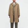 Uniqlo SS22 Solid Color Minimalist Long Sleeve Trench Coat Men Outerwear Dark-Brown 448957-38