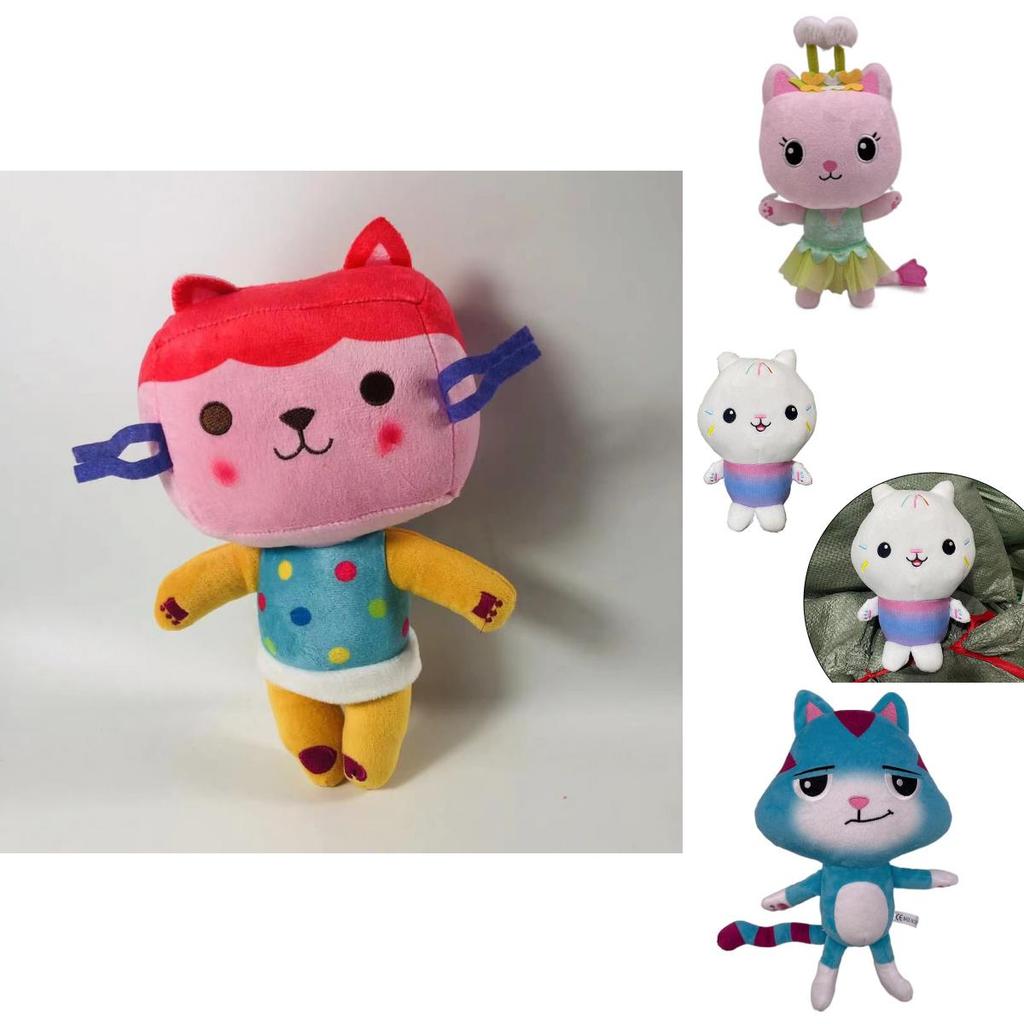Adorable Gabby Dollhouse Plush Toy Mercat Cartoon Stuffed Animal Mermaid Cat Plushie Doll