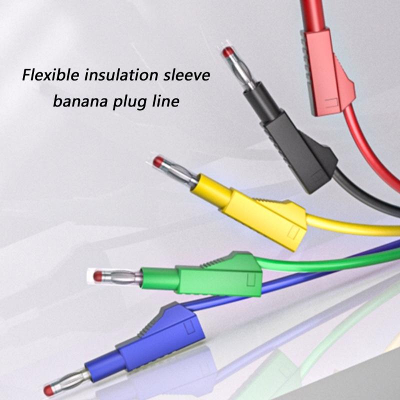 Adjustable 4mm Banana To Banana Test Probes Cables Wire Cord With 1000V Rating And Silicone Insulation for Multimeters