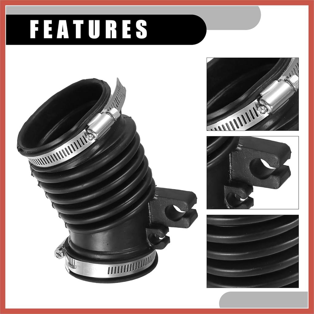 ACROPIX Air Cleaner Intake Hose Tube with Clamps 17225-R1A-A01 - Car Engine Filter Air Intake Duct Hose Tube - for Honda Civic 1.8L 2012-2015 Rubber