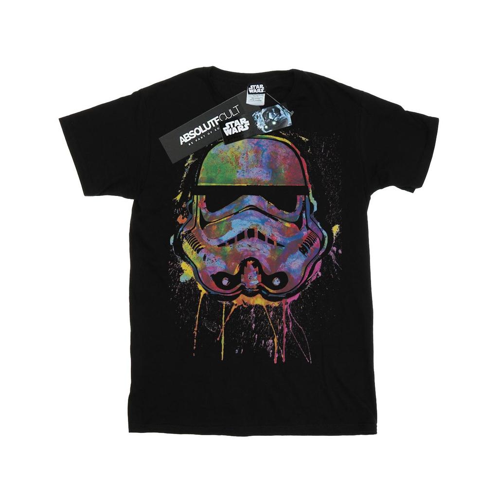 STAR WARS Girls Stormtrooper Paint Splats Cotton T-Shirt