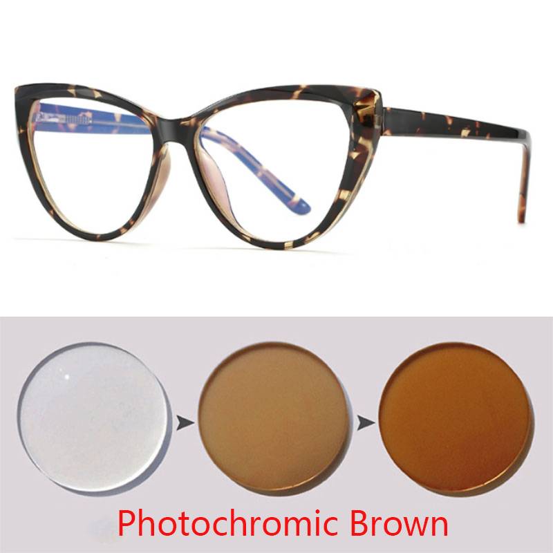 Optische Brillen Cat-Eye-Rahmen Brillen für Damen Mode Korrektionsbrillen Kurzsichtigkeit -0,5 bis -6,0 Weitsichtigkeit +0,5 bis +6,0