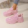 Fashion New Women Lace Up Anti-slip Sneakers Women Fashion Breathable Designer Shoes Thick Sole Outdoor Tennis Sneakers Zapatos De Mujer