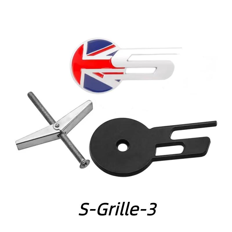 3D Metal S R Logo Car Front Grille Side Fender Rear Trunk Emblem Badge Decals for X-TYPE F-TYPE XE XF XJ XJR XFR Accessories