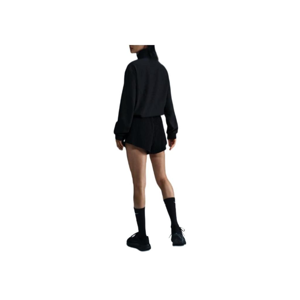 Nike Chaqueta de Manga Larga de Color Sólido con Bolsillos con Cremallera y Puños Elásticos Chaquetas de Mujer Negro HQ3368-010