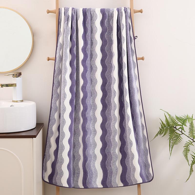 Quick-Dry Coral Fleece Bath Towel - Soft, Absorbent, Thickened for Home & Beach