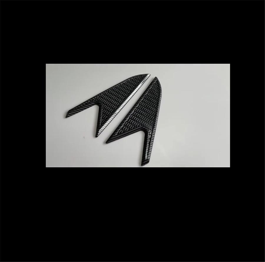 Pair Car Fender Air Vent Sticker Carbon Fiber Look ABS Trim Decoration Universal