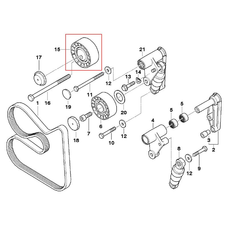 Drive Belt Tensioner Idler Pulley for BMW E46 E39 E36 X5 E53 Z3 Z4 325i 328i 525i 528i 530i, Replace for 11281748130,11287841228