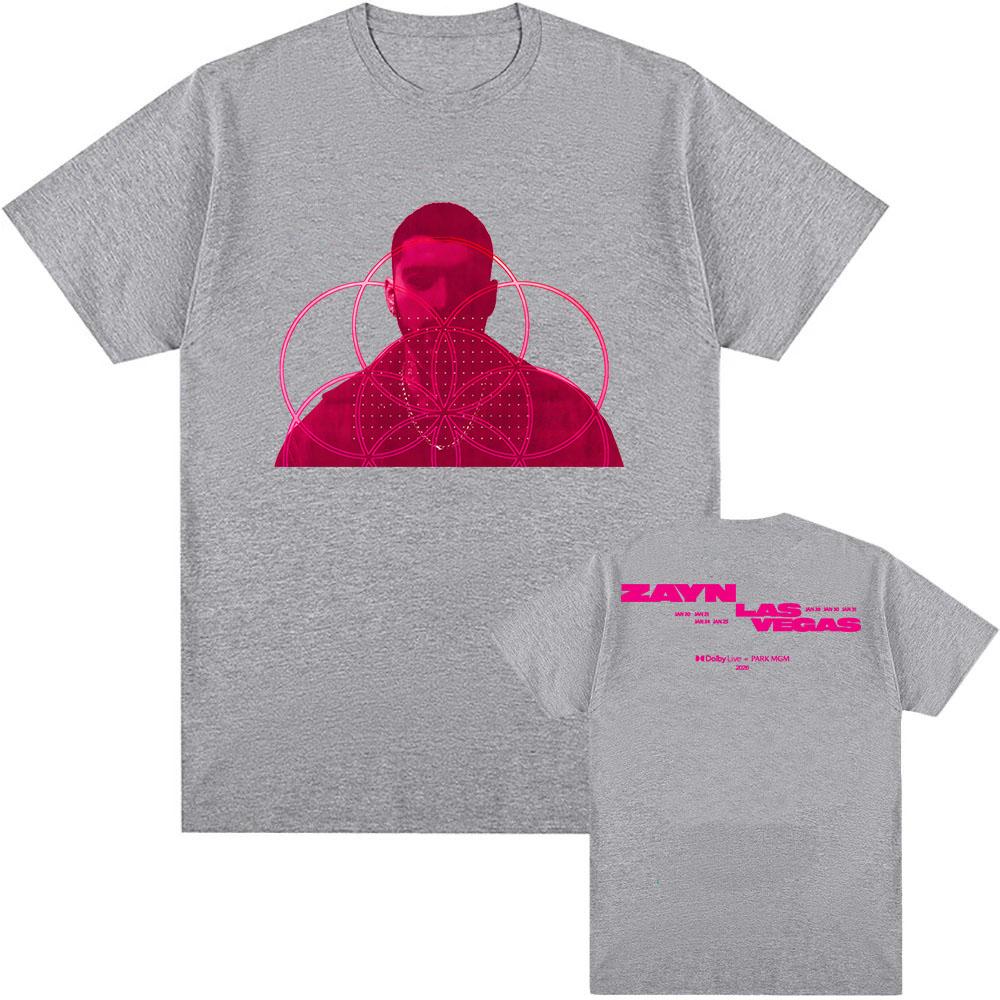 

Zayn Malik Las Vegas Tour 2026 T-shirt Short Sleeve Cotton Casual Tshirts Unisex Streetwear Graphic Print T Shirt L