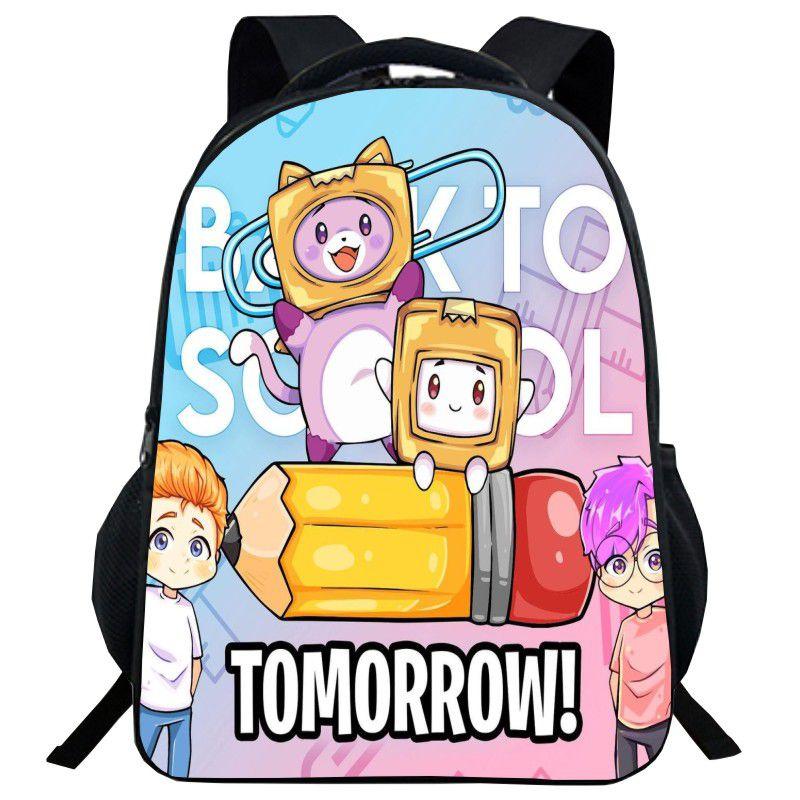 Lankybox Backpack Cartoon Schoolbag For Kids With Adjustable Padded Straps And Stylish Design