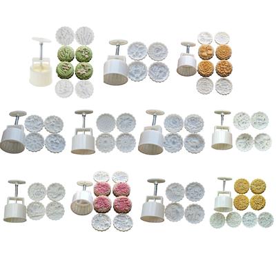 Blumenmuster Mondkuchenform Keksstempel Handpresse Keks Dessertausstecher