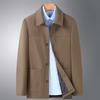 Men's Plus Size Business Casual Jacket - 2026 Autumn Button-Down, Turn-Down Collar, Dad's Outfit for Middle-Aged Men