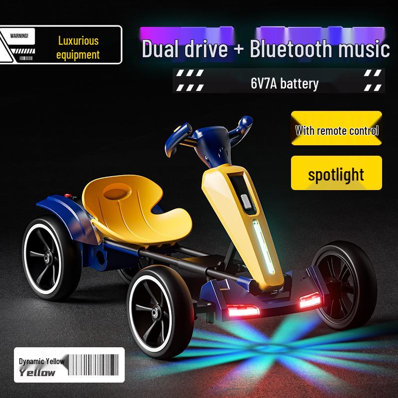 Foldable Children's Electric Go-Kart - Remote Control Car for Boys & Girls